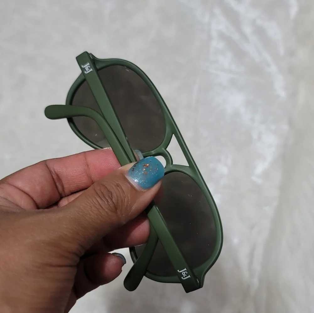 Janie And Jack Green Aviator Boys Sun Glasses